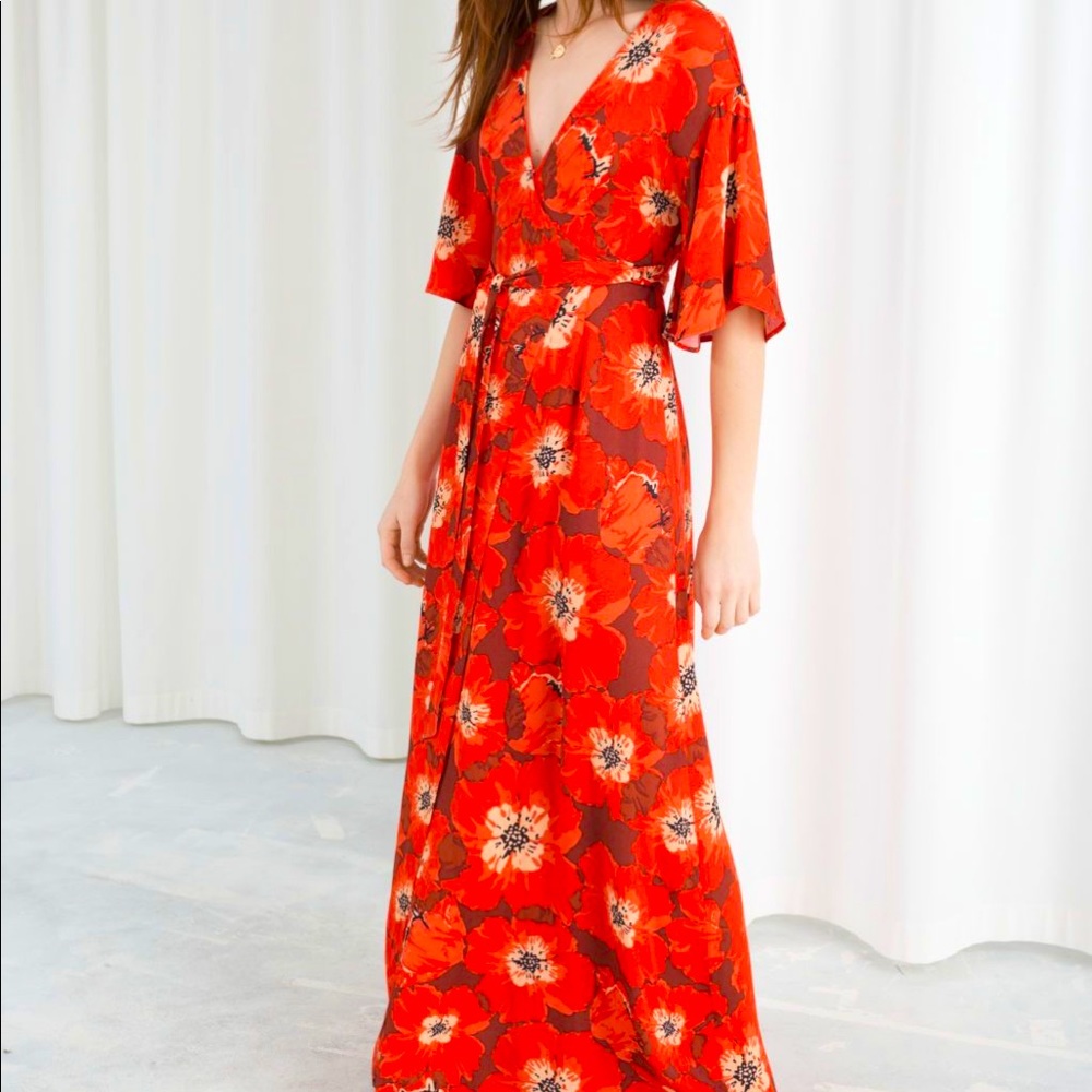 ISO: & Other Stories Poppy Print Wrap Dress